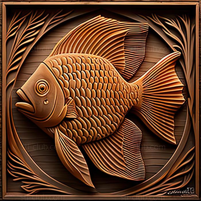 3D мадэль Нитчатая рыба st Gourami (STL)